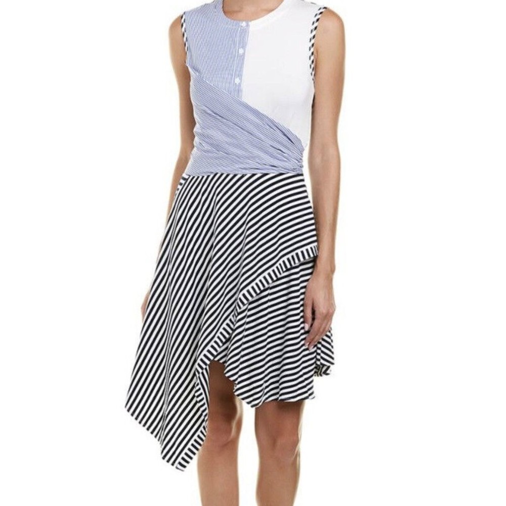 Catherine M Sleeveless Striped Dress Midi nautical coastal Cottage Core